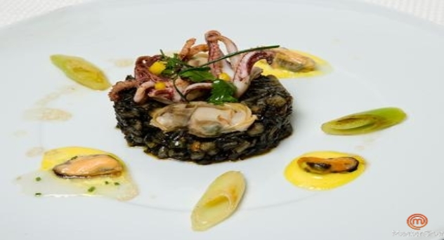 MasterChef: Arroz basmati negro con calamares y mahonesa de curry