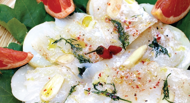 Carpaccio de bacalao
