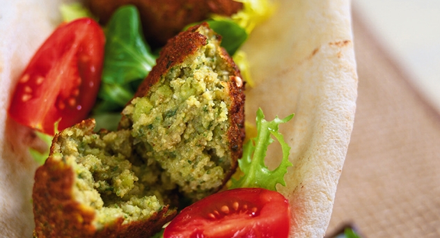 Falafel de guisantes secos