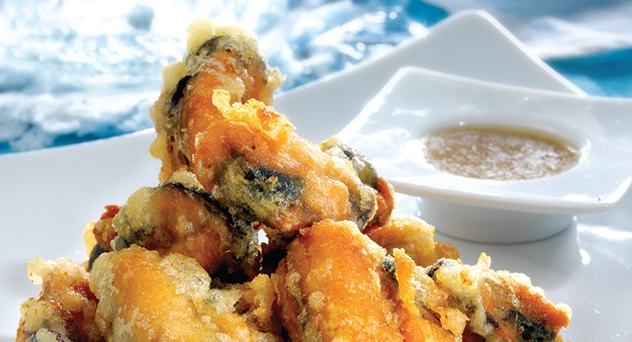 Mejillones en "tempura"