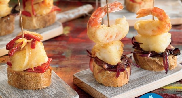 Montaditos de pimiento relleno