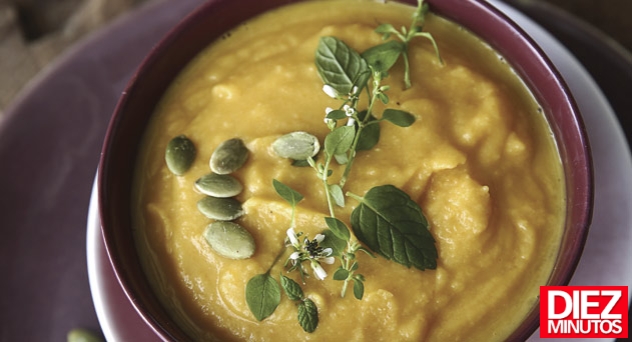 Puré de garbanzos y calabaza