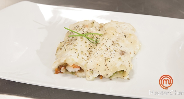 MasterChef 5: Canelones de langostinos con verduras