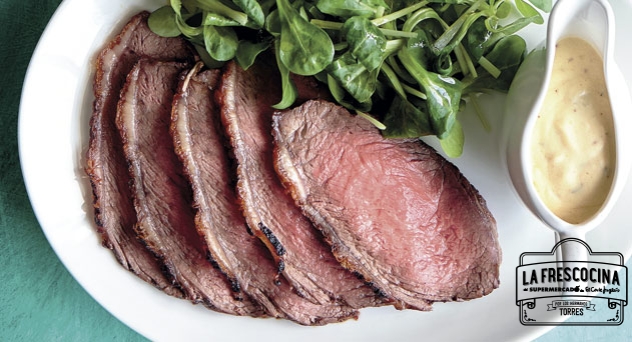 Roast Beef de tapilla de Angus con salsa de café de Paris