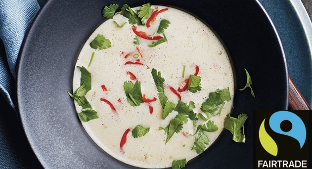 Sopa de coco y lima