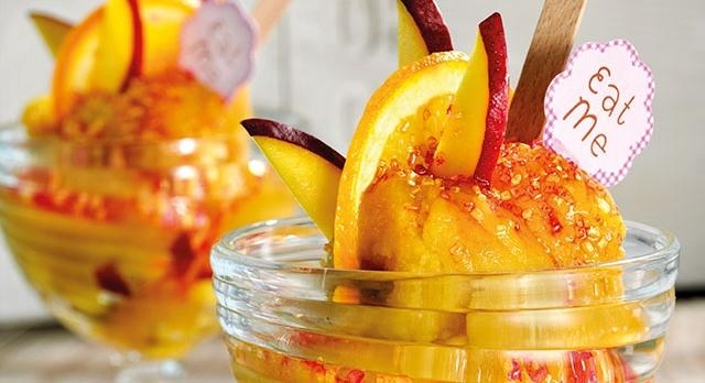 Sorbete mango y naranja