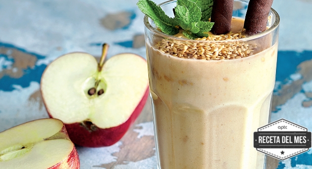 Smoothie de manzana y mantequilla de cacahuete