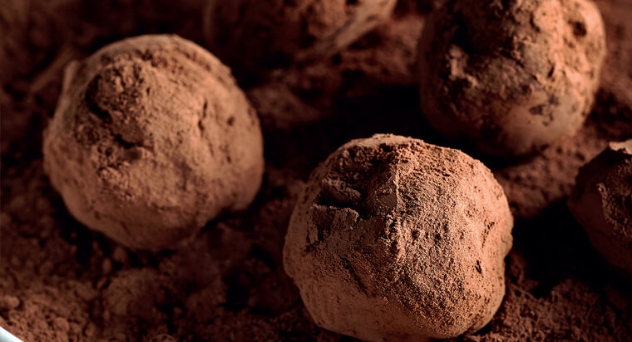 Trufas de chocolate negro