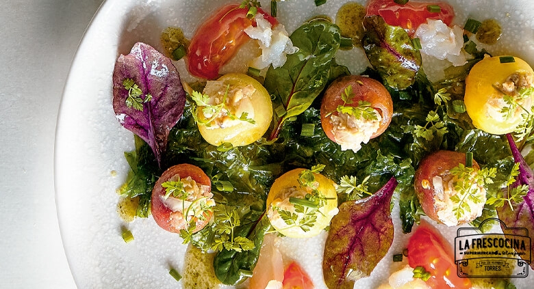 Tomates rellenos de ostra