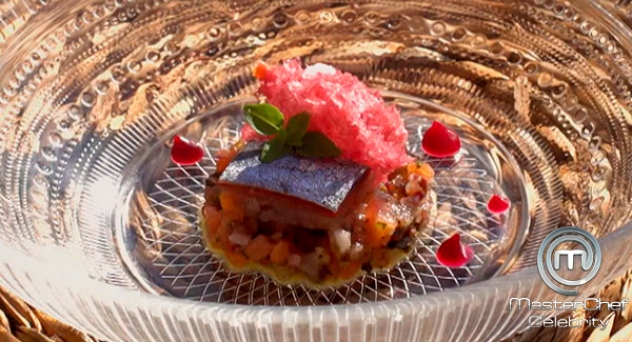 MasterChef Celebrity 3: Emulsión de tomate, sardina arenque y remolacha