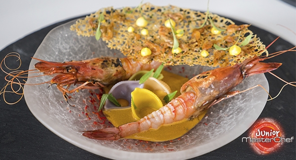 MasterChef Junior 6: Chupe de gamba roja y tortilla de camarones