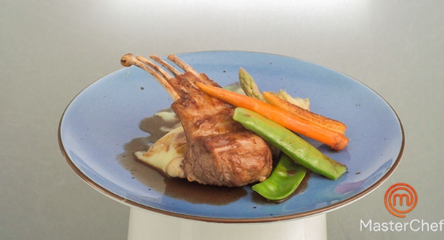 Masterchef 7: Carré de cordero lechal con verduras