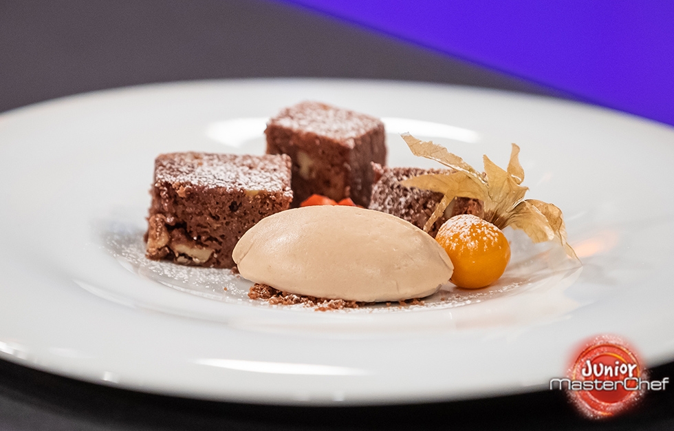 Masterchef Junior 7: Brownie de chocolate con helado de avellana