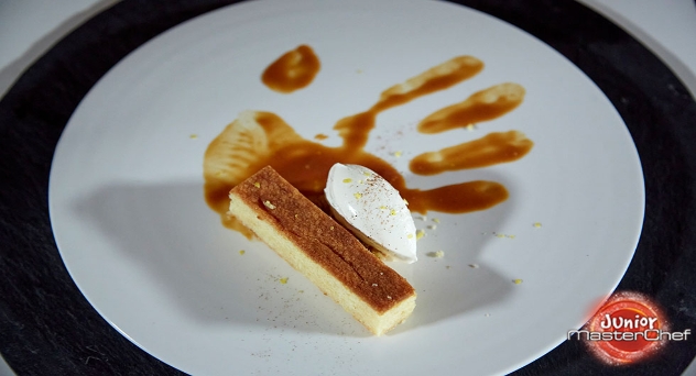 Masterchef Junior 8: Sobao con helado de leche merengada y toffee