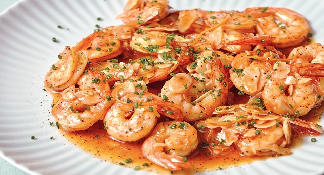 Langostinos a la naranja