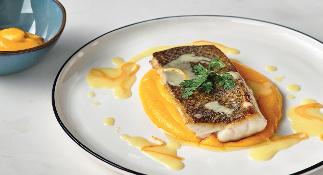 Corvina con naranja