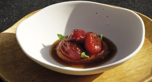 Masterchef Celebrity 7: Tomates confitados ,salsa romesco y vinagreta texturizada de ponzu