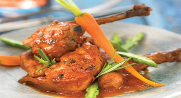 Conejo en salsa a la florentina (Origen:Toscana)