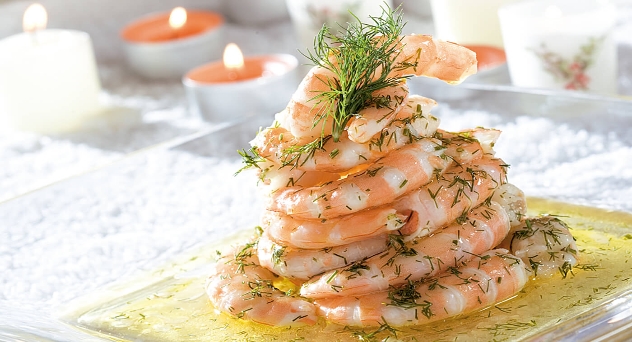 Langostinos al eneldo